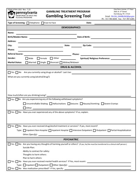 gambling screening tools|GAMBLING ASSESSMENT MANUAL .